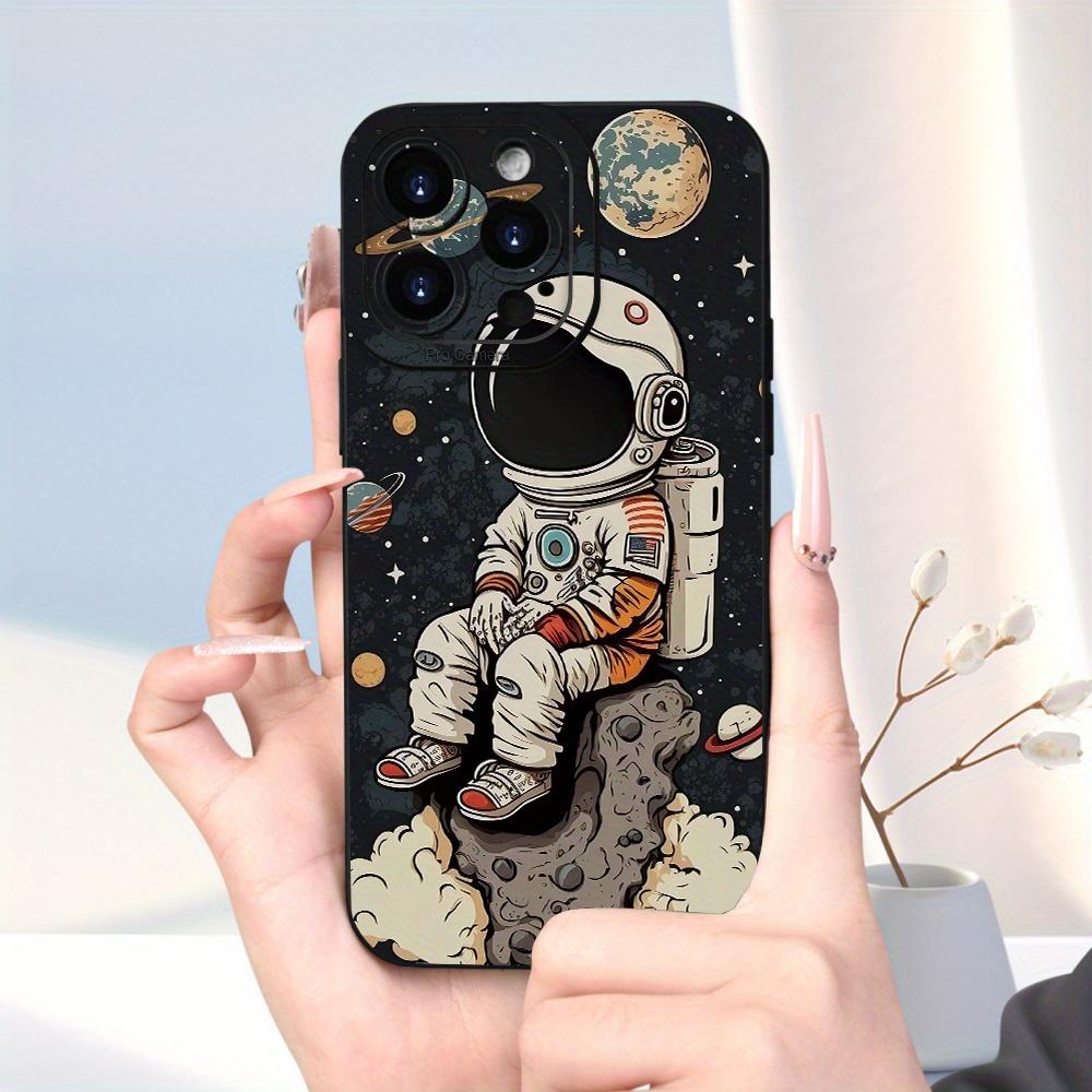 Creative Cartoon Astronaut Phone Case for iPhone 17, 16, 15, 14, 13, 12, 11 Pro/Max/Plus with Shockproof and Durable Back Cover