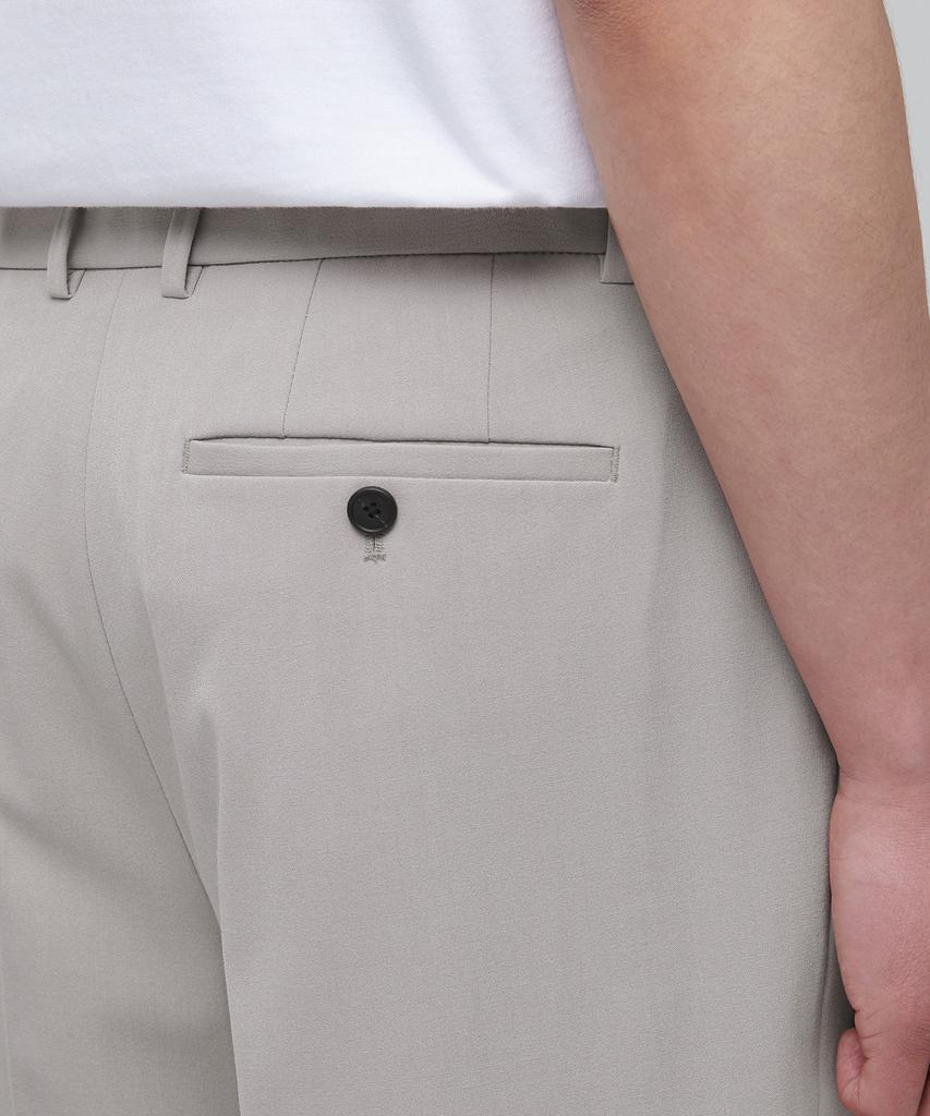 Musinsa Standard Lightweight Wide Hidden Banding Crop Slacks [Light Beige]
