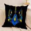 Uukraines Flag Aesthetic Cushion Cover Silky Short Plush DoubleSided Printed Pillow Case for Sofa All Seasons Home Decor Gift