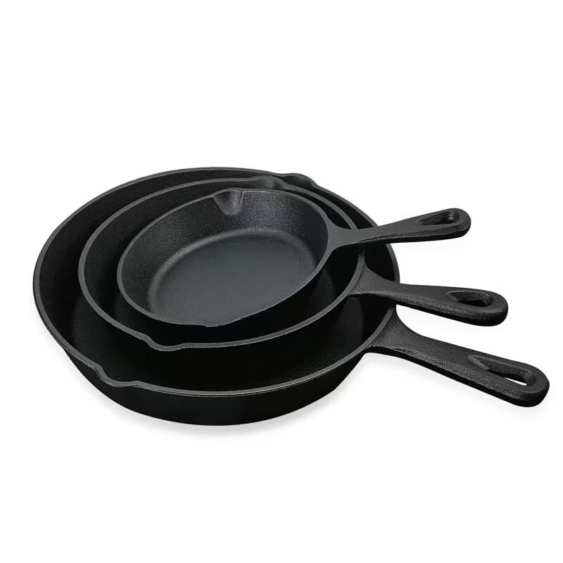 ZISIZ Cast Iron Frying Pan Set