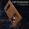 Solid Color Flip Leather Phone Case For Samsung Galaxy Z Fold 7 5G Fold7 Holder Design Protective Shell Protection Back Cover