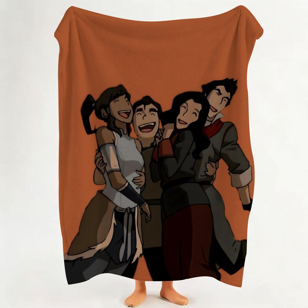 Comic T The L Legend O Of K Korra Throw Flannel Throw Blanket Suitable for Sofa Living Room Bedroom