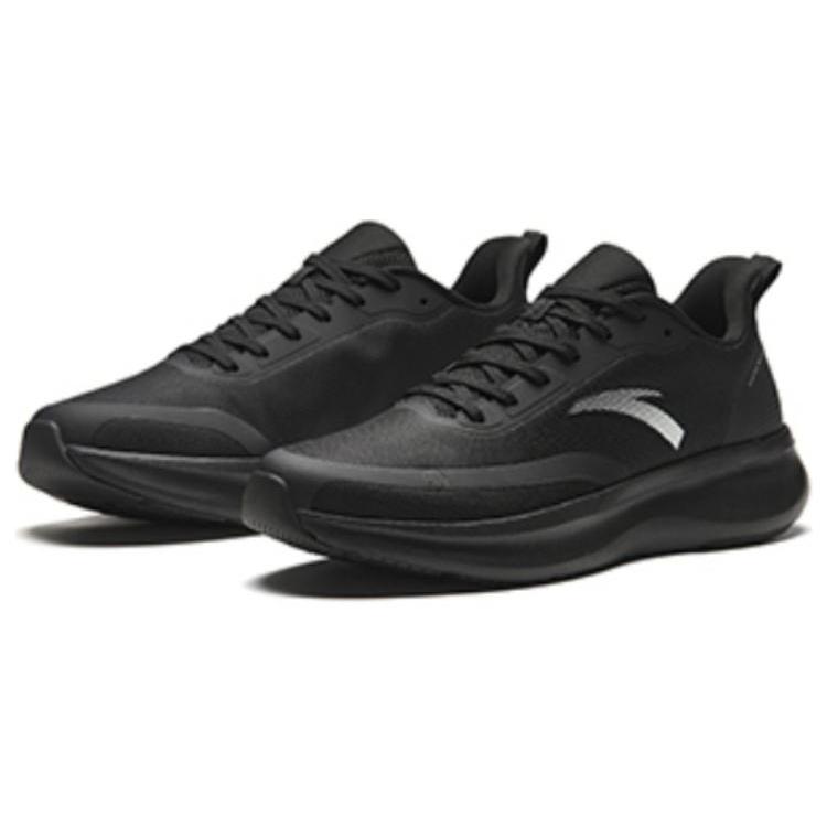 New Anta Cushioning Wear Resistant Low Top Running Shoes Men's Black 112415520-6