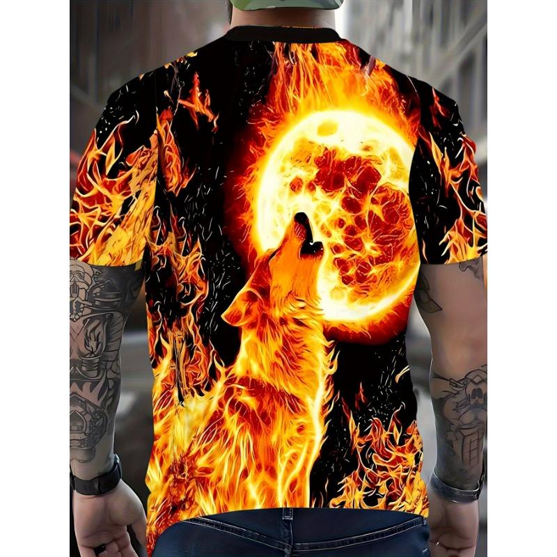 Plus Size Men'S Trendy Loose T-Shirt Angel Muscle Print Design Casual Versatile Top Christian