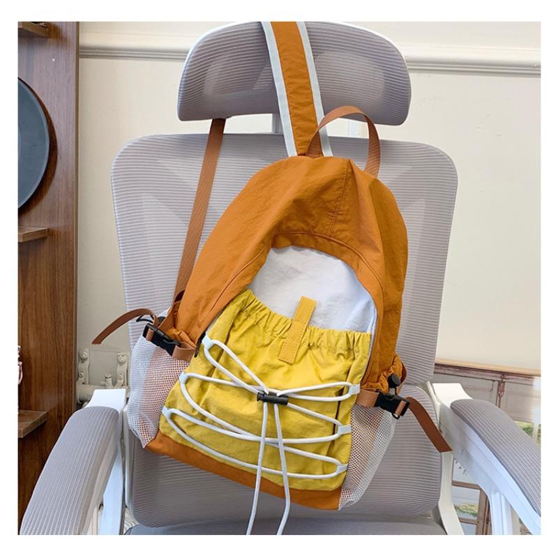 New fashion trend color matching sports backpack New Oxford cloth backpack Go out hiking bag