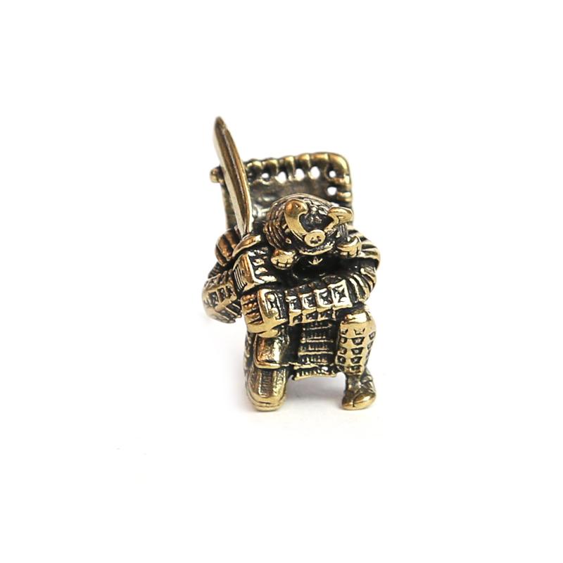 Spada Larga Giapponese Samurai EDC Ottone Coltello Perline Cordino Ciondoli Strumento da Esterno Fai da Te Paracord Braccialetti Intrecciati Charms Accessori