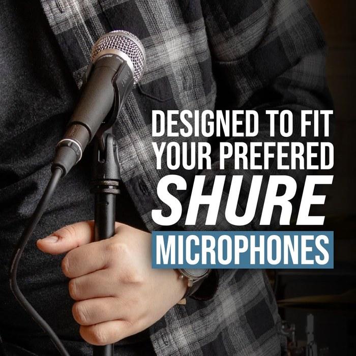 Shure by Gator Microphone Stand Straight Type with Shock-Absorbing Round Base SH-RBMICSTAND12 Black