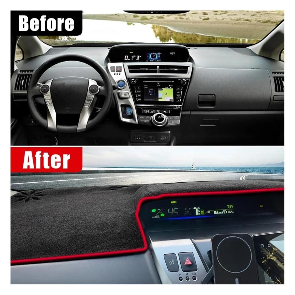 Car Dash Mat for Prius V, Alpha, Daihatsu, Mobius 2012-2019,