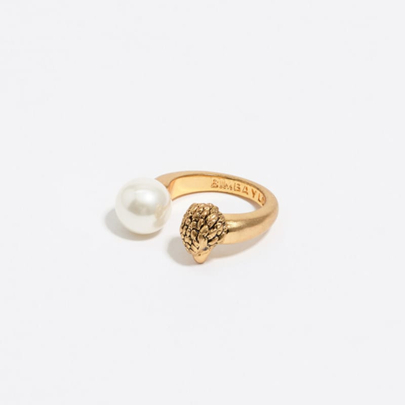 BIMBA Y LOLA [25FW] Gold Eagle Pearl Ring B256AIR005IVD