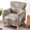 1PC Printing Tub Club Armchair Cover Stretch Sloping Arm Back Slipcover Soft Single Small Chair Seater Sofa Covers for Home Club
