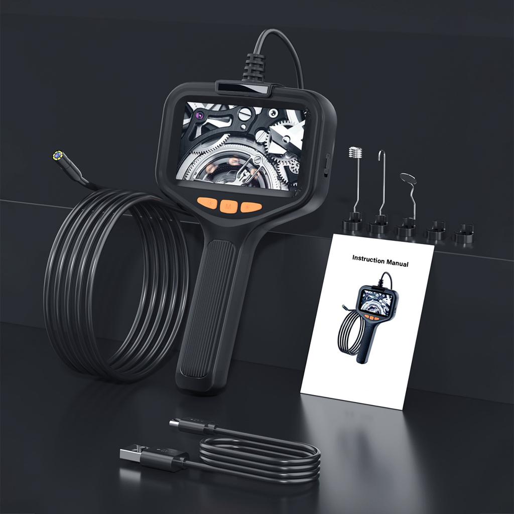 Ergonomic Automotive Inspection Camera with Flexible Cable Handheld Borescope Camera for Narrow Space Diagnostics