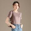 RAIN.CUN Women's High-Elastic Slim Fit Short Sleeve T-Shirt