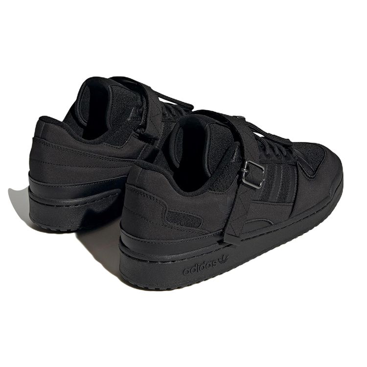Adidas Originals Forum Low Leather Comfortable Trendy Low-Top Skate Shoes Unisex Sneakers Black IG7596