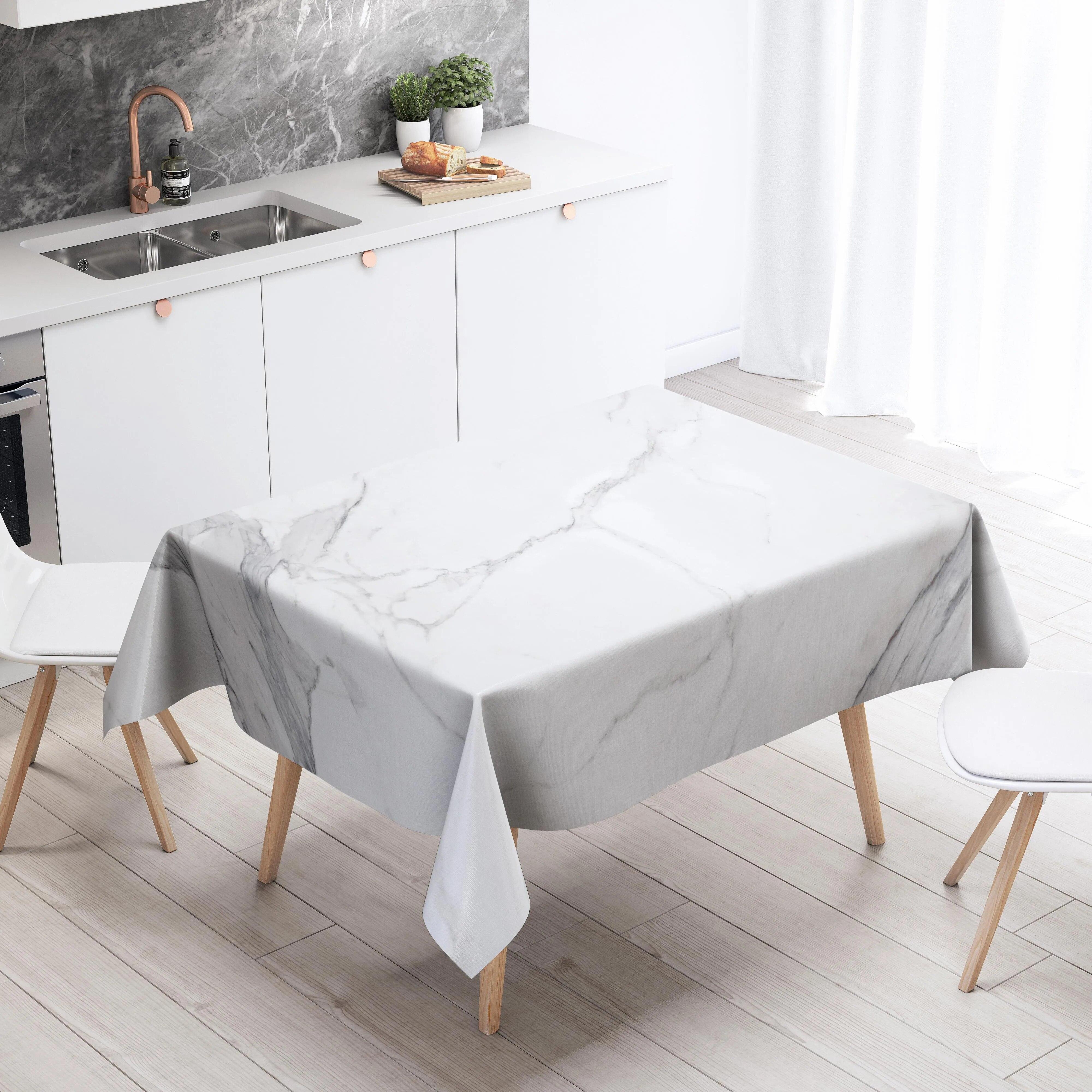 

Мраморная полосатая скатерть для домашнего декора, устойчивая к пятнам водонепроницаемая скатерть для украшения стола, прямоугольные кухонные столешницы для камина 40x70cm