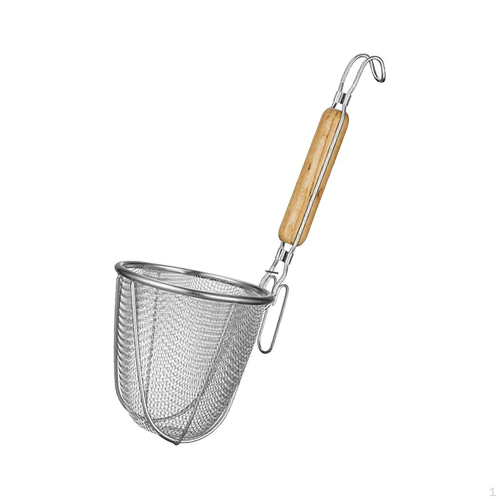 Deep Fryer Basket Pasta Noodle Strainer Mesh Food Dumpling for Onion Rings