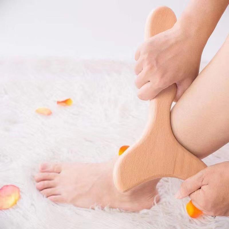 Beech Wood Full Body Gua Sha Board & Massager Set