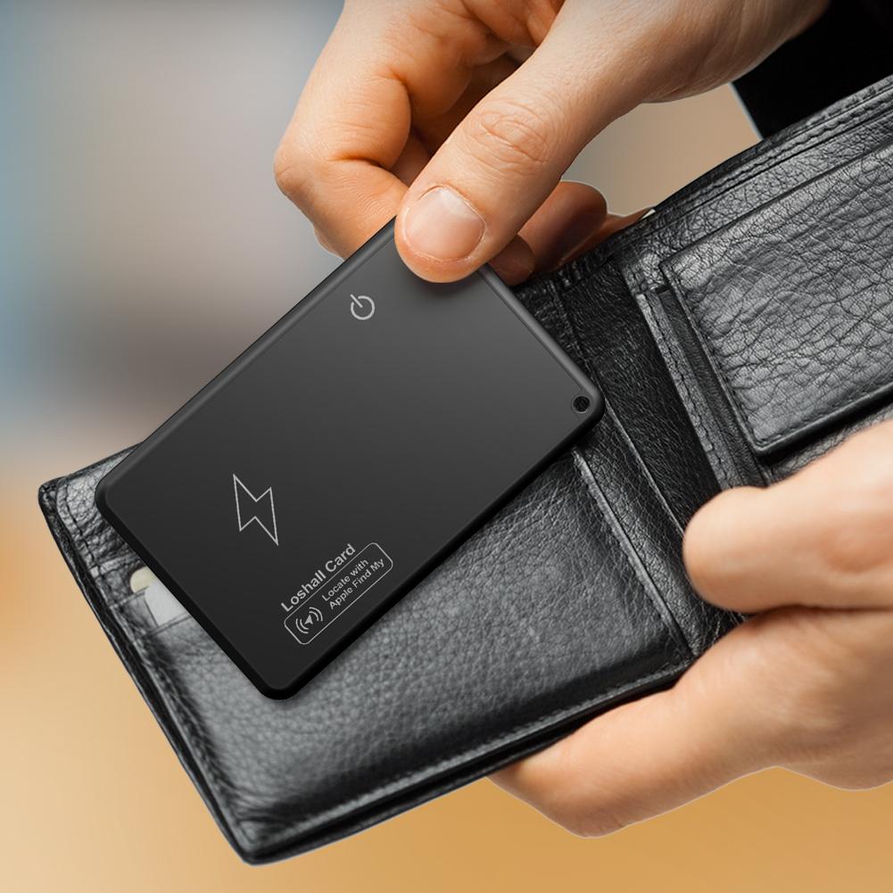 Wireless Charging Tracking Location Wallet Tracker Card Waterproof GPS Locator Work with Apple Find My App Bluetooth Tracker