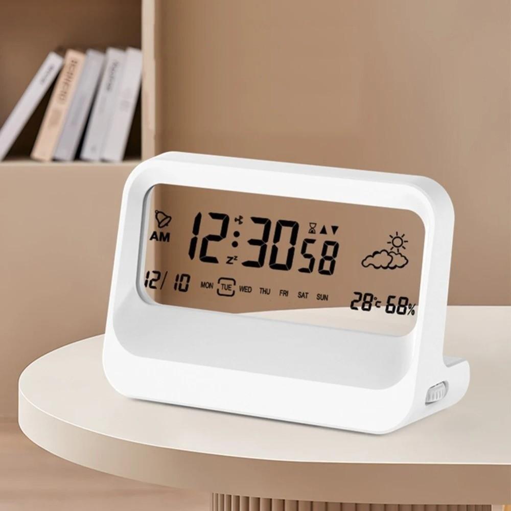 Calendar Function Digital Alarm Clock Humidity Display Snooze Function LCD Display Clock Temperature Display LCD Screen