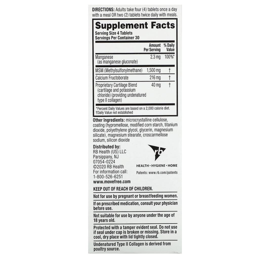 Move Free Joint Health, Ultra Pro, Coated Tablets 120 Tablets