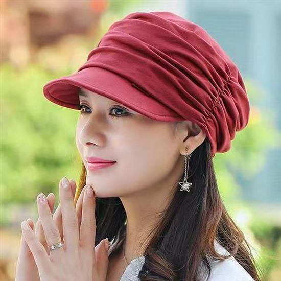 Korean Style Pullover Baseball Cap: Autumn/Winter Warm, Fashionable Pleated, Outdoor Flat Top Knitted Hat