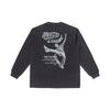 Bequemes Vintage-Stil Bedrucktes Langarm-T-Shirt Herren Oberteile Schwarz LMT0070934DR00FA05621