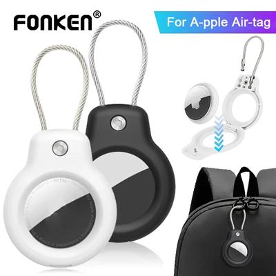 FONKEN Sicherheitsschloss-Schutzhülle für Airtag-Tracker, GPS-Locator, Schlüsselanhänger, Schutzabdeckung, Anti-Verlust, sicherer Halter