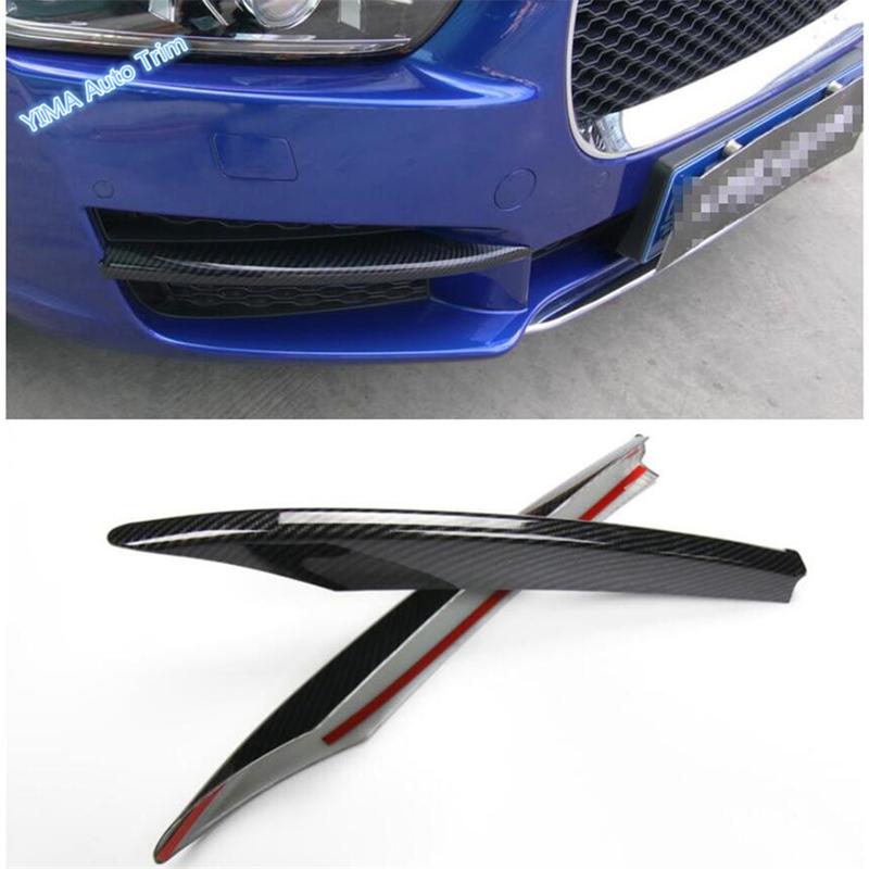 Auto Styling Front Fog Lights Foglights Lamp Eyelid Eyebrow Decor Stripes Cover Trim For Jaguar XE 2016 -  ABS Accessories