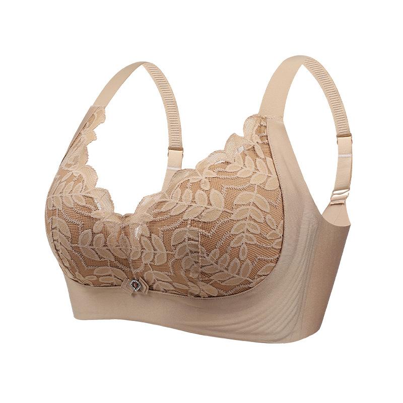 Soft Support Bra for Women Gathering Seamless Bra for Women No Steel Ring Lace Bra for Women