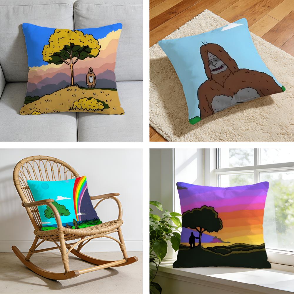 Quirky The Big Lez Show Cushion Cover Short plush pillowcase for bed sofa carwashable