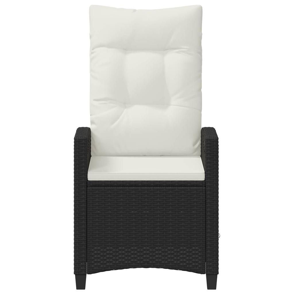 Garden Chair 2 Pcs Black and Cream 56 X 60 X 112 Cm