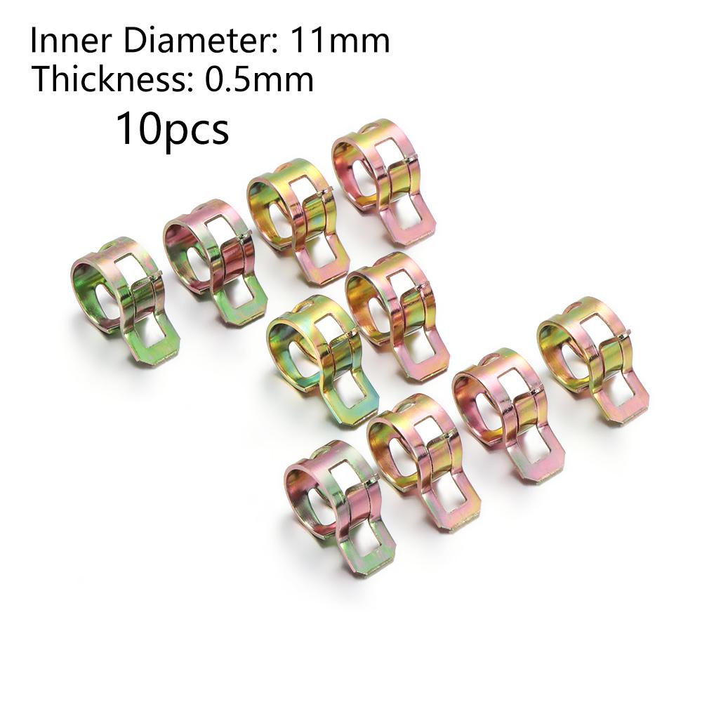 10Pcs Hot Galvanized 5-16mm Tube Clamp Fastener Fuel Oil Line Water Hose Pipe Spring Clips