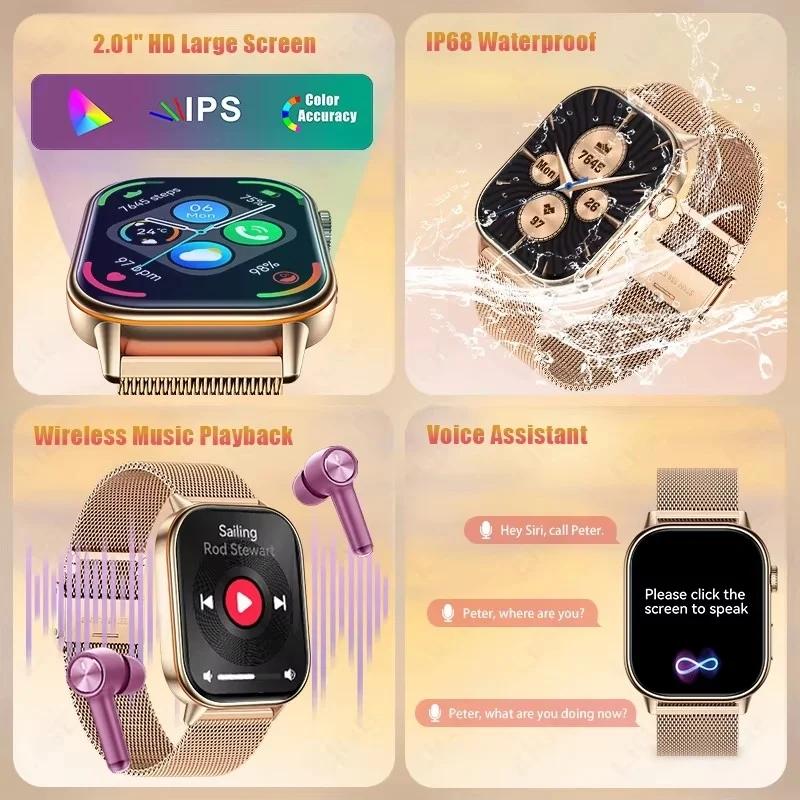 SACOSDING New GPS Positioning Smartwatch Waterproof Outdoor Fitness Tracker Blood Oxygen Sleep Monitoring Compass 170+ Sports Modes Watch