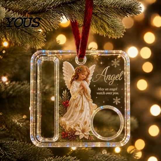 Buntes Hängendes Geldornament Weihnachts-Bargeldgeschenk-Ornament, Acryl-Feiertagshalter für Bargeld, Lustiger Weihnachtsmann Einzigartiges Familien-Schneemann-Engel-Elch Weihnachten