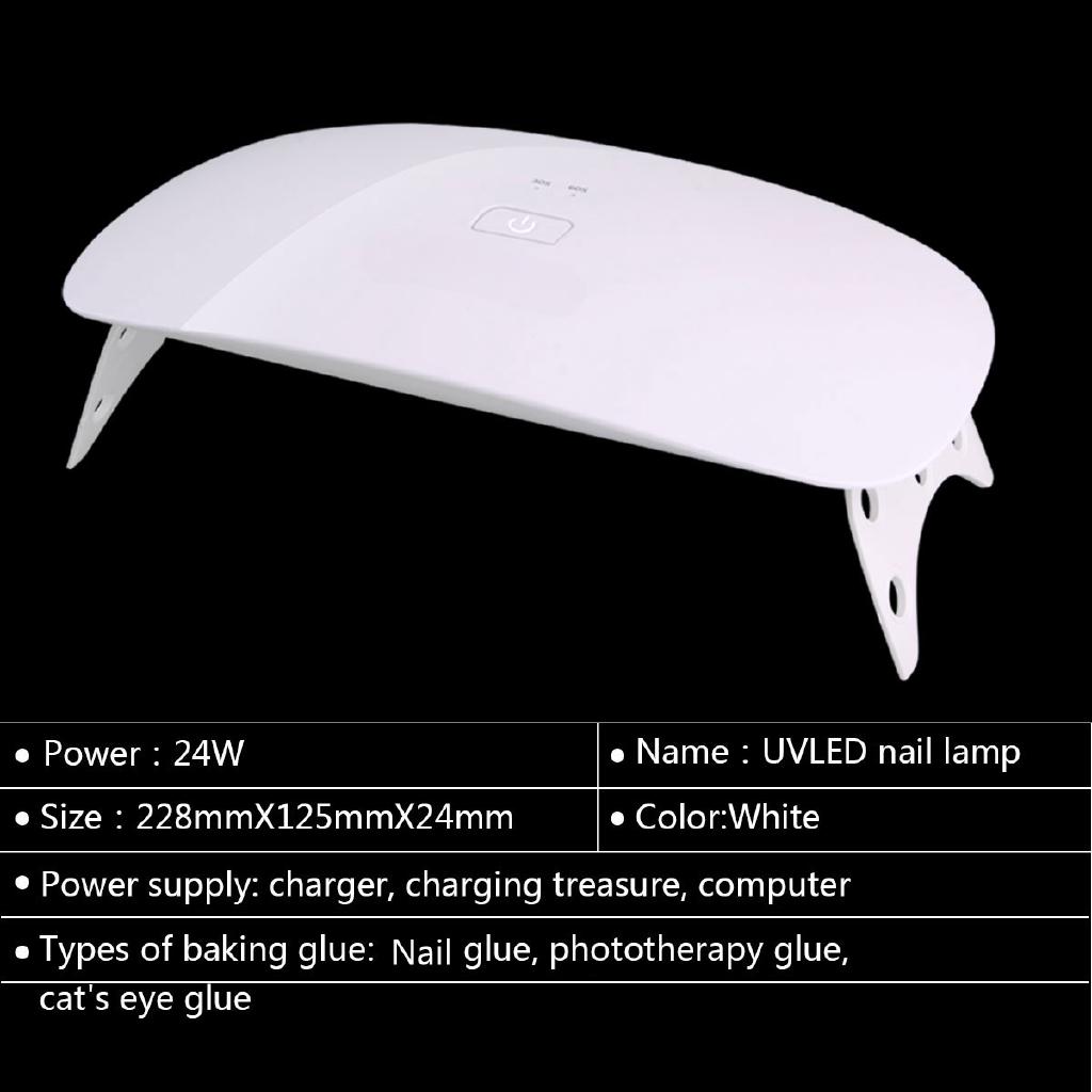 24W Faltbar 15LED Nail Lamp Salon Nail Dryer UV LED Lamp Nail Art Fashionable Beauty Curing Light