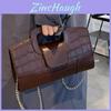 Crocodile Design Pu Shoulder Bag With Inner Zipper Pocket For Women