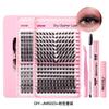 Eyelash Book Mixed False Eyelashes 392 Clusters Large Capacity D Curvature Curled Eyelashes