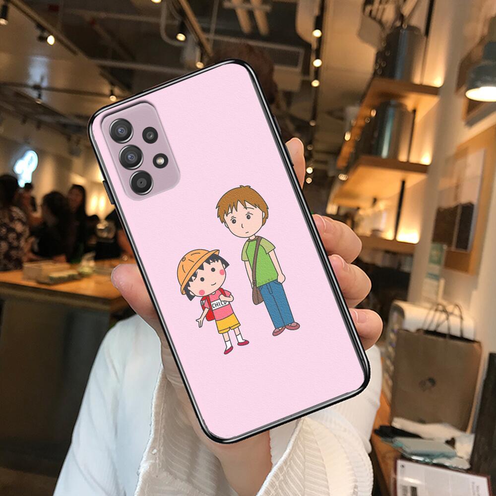 TOPLBPCS Chibi Maruko Phone Case Hull For Samsung Galaxy A70 A50 A51 A71 A52 A40 A30 A31 A90 A20E 5G A20s Black Shell Art Cell C