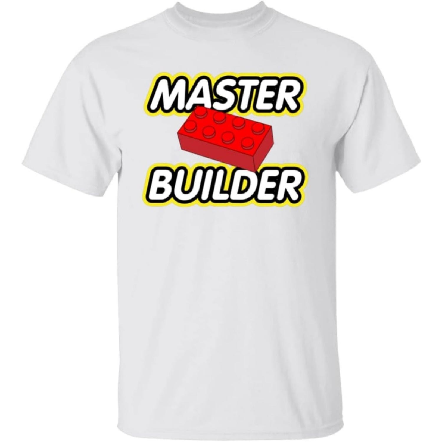 Master Builder Funny Building Blocks Bricks Men Women Tshirt XXXXXL белый