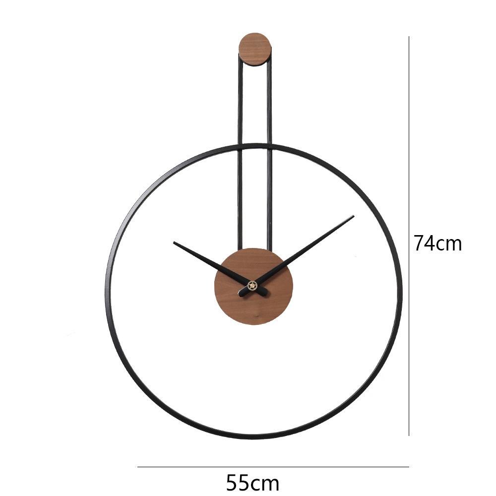 Creative Simple Wall Clock Retro Round Silent Hanging Watch Nordic Modern Living Room Office Wall Decorations Large Wall Clocks