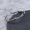 Unique Dark Gothic Thorn Punk Bracelet Stainless Steel Adjustable Closure for Men and Women Gift for Fashion Enthusiasts