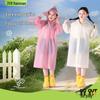 Transparante Lange Regenponcho voor Kinderen met Rugzakhoes - Verdikt en Stormbestendig voor Schoolgebruik