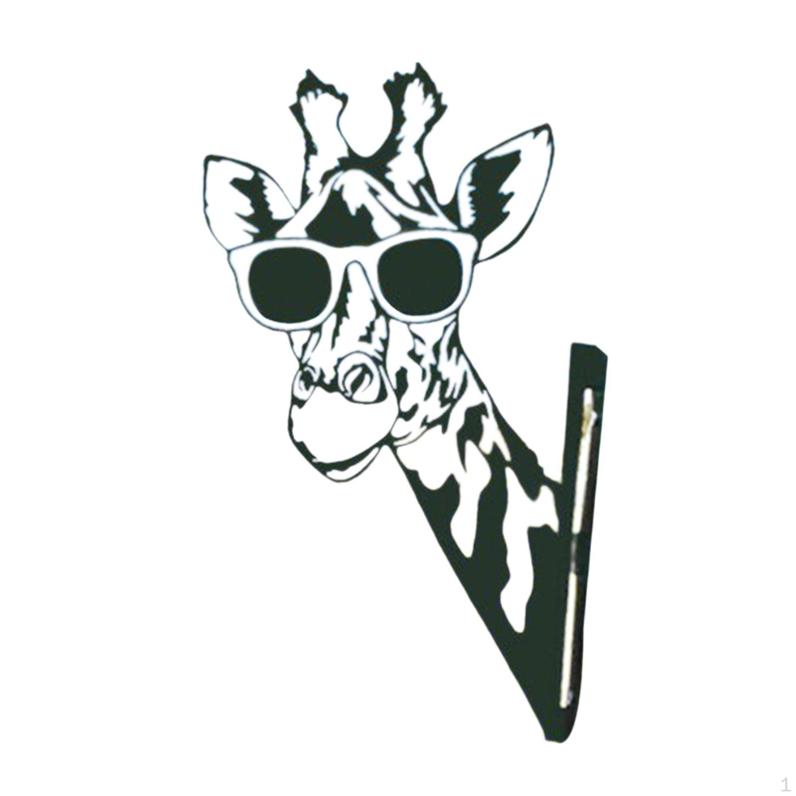 

Фермерский железный арт-объект, выглядывающий силуэт животного 30x29 см, легко устанавливается для заднего двора, многоцелевой Giraffe