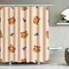 Animal Print Shower Curtain With Tiger Faces Modern Home Decor For Bathroom