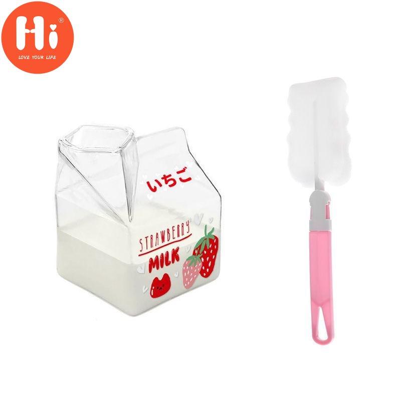 Hallo Neuheit, halber Pint, Sahnekännchen, Milch, niedlicher Karton, Glastasse, Kaffeeglas, Safttasse, einzigartiges Design, reine Handarbeit