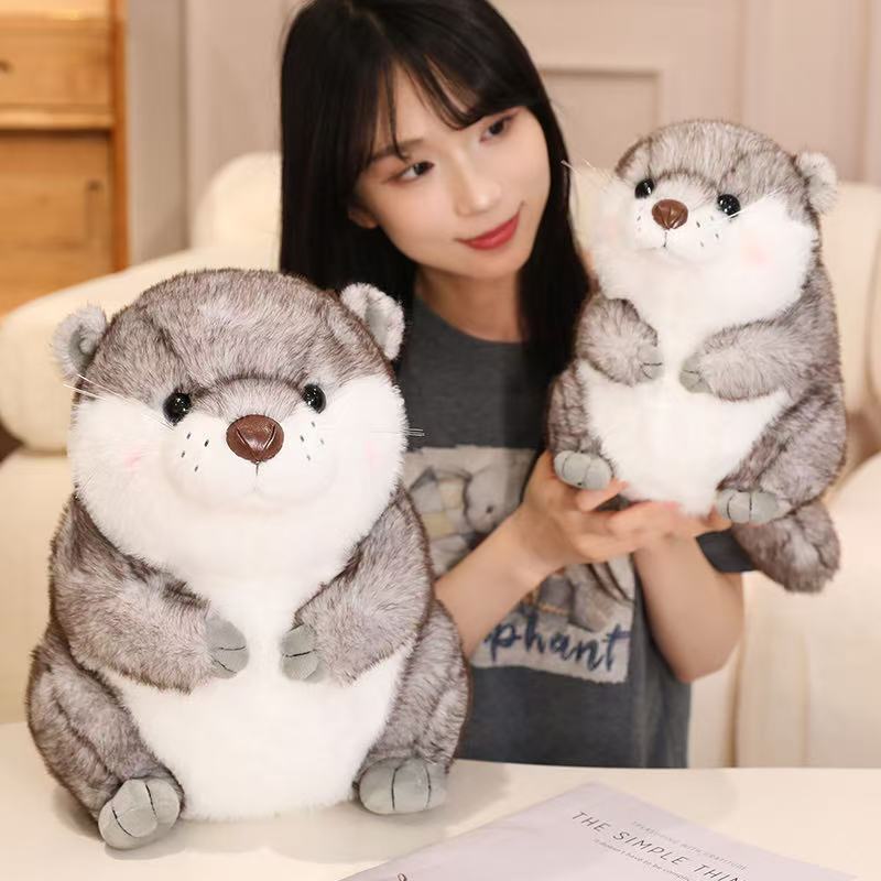 Latest Lazy Otter Doll Kawaii Stuffed Plush Toy Handmade Doll Cartoon Anime Cute Children's Birthday Gift Fun Doll Pillow