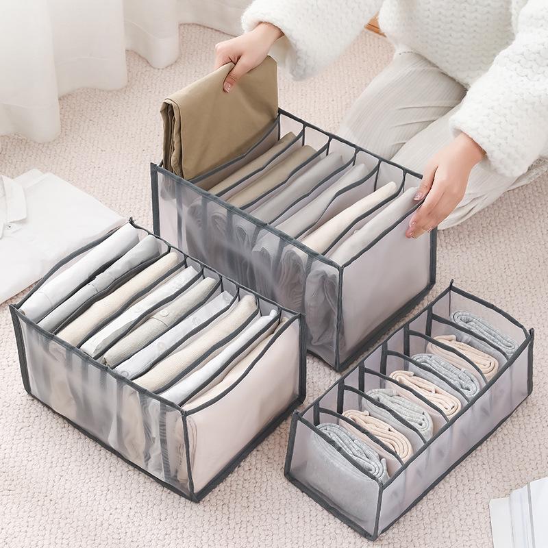 Desktop Jeans and Clothes Mesh Organizer: Dustproof Wardrobe Drawer Storage Bag