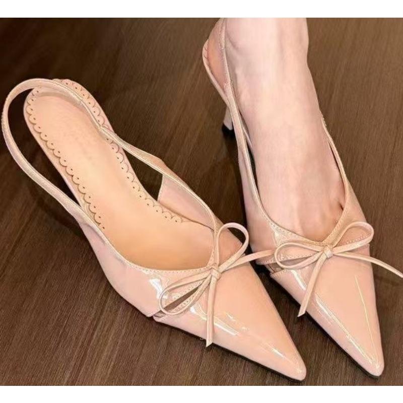 Fashion New Summer Women Sandals Fashionable Pointed Toe Butterfly-knot Shoes Ladies Elegant High Heels Party Club Sandals Zapatos Mujer