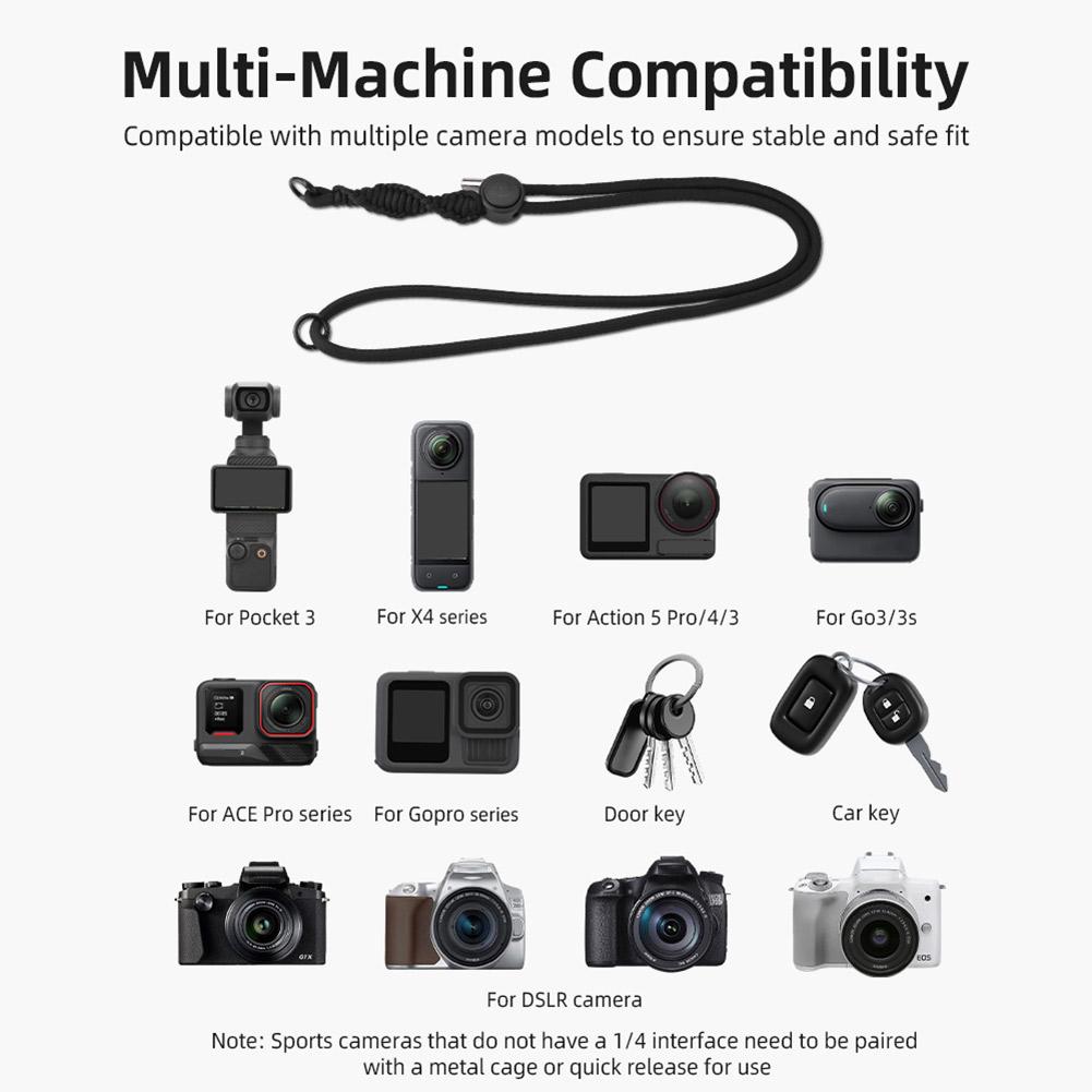 Camera Lanyard Anti-Lost Rope Camera Neck Lanyard for DJI Osmo Pocket 3 for Insta360 X4 Accessories