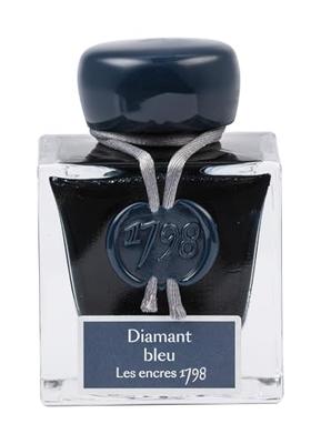 Herbin Jubiläumstinte 1798, Diamantblau, 50ml, für Füllfederhalter, Glasfederhalter und Tauchfedern (Enthält Silbernanopartikel) (hbj15519)