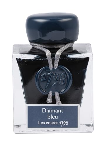 

Herbin Anniversary Ink 1798, Diamond Blue, 50ml, for Fountain Pens, Glass Pens, and Dip Pens (Contains Silver Nanoparticles) (hbj15519)